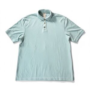 Jos A Bank Polo Shirt Men’s Large Blue Green Modal Blend Golf Business Casual